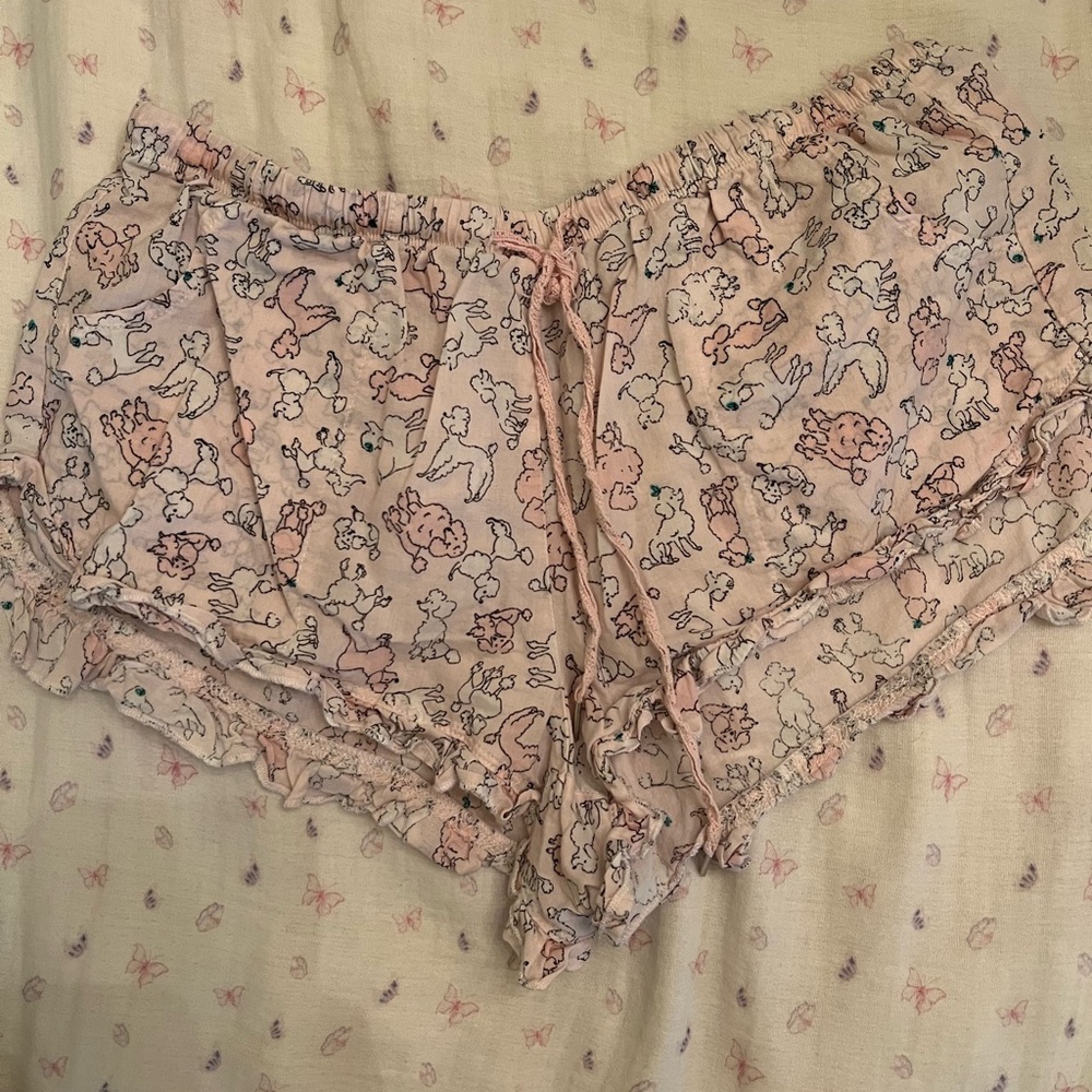 Micro poodle pajama shorts